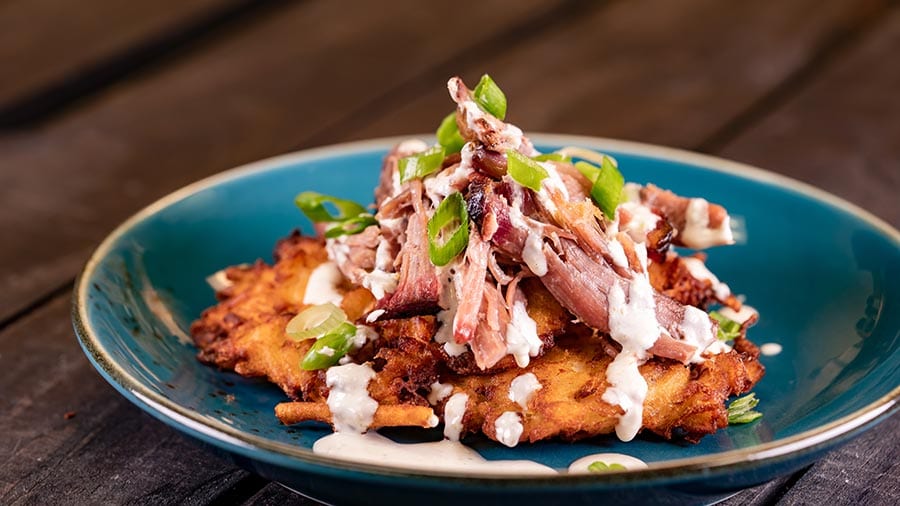 Loaded Latkes from Smokejumpers Grill for Disney Festival of Holidays at Disney California Adventure Park