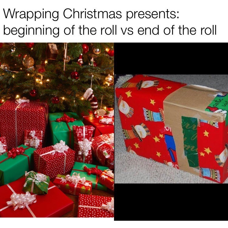 a-pic-of-a-neatly-wrapped-present-next-to-a-pic-of-a-present-wrapped-scantily-with-wrapping-paper