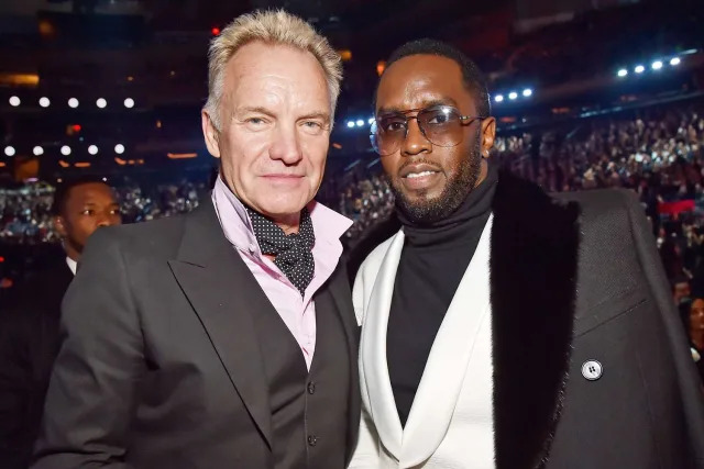 Kevin Mazur/Getty Sting and Diddy in 2018