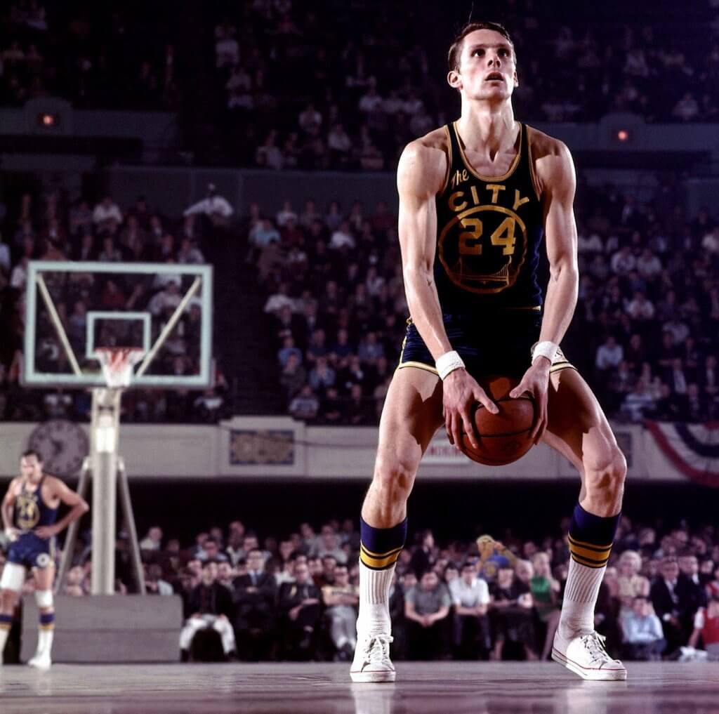 Rick Barry Making an Underhand Freethrow