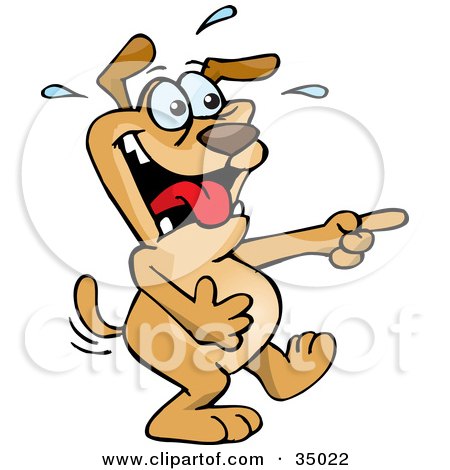 35022-Clipart-Illustration-Of-A-Dog-Cracking-Up-And-Pointing-At-Someone-Elses-Expense.jpg