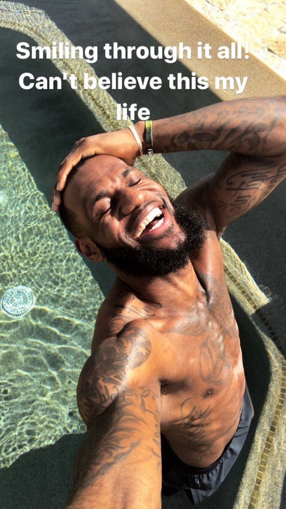 reactions on Twitter: lebron james in pool smiling through it all ...