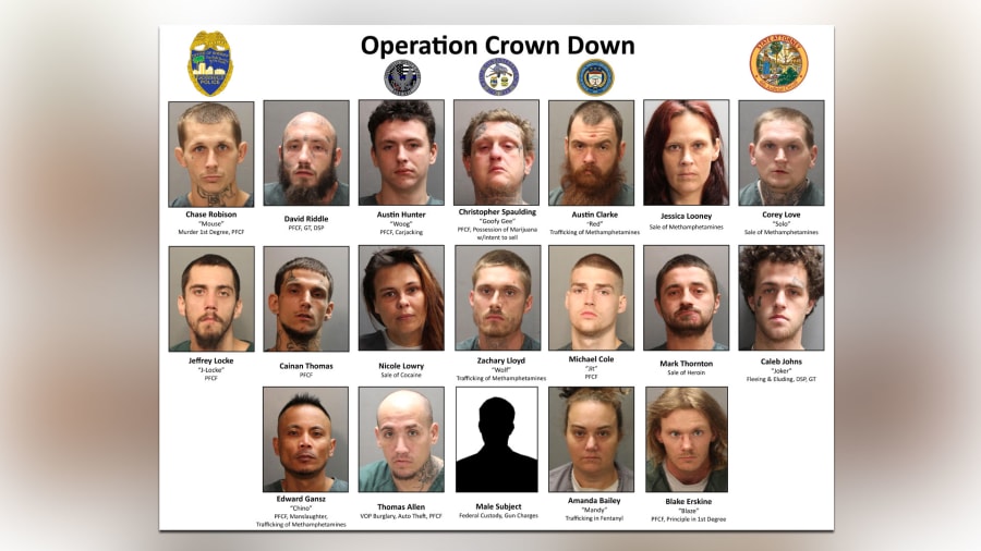 Sheriff T.K. Waters said 19 arrests were made during Operation Crown Down.