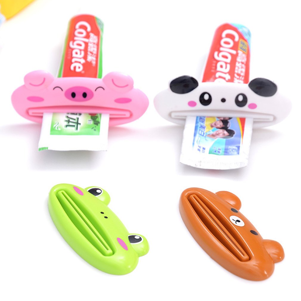 KBONGD Lovely Animal Tube Squeezer Cartoon Bathroom Toothpaste Dispenser  Easy Squeeze Paste Dispenser Pig Panda Frog BearRandom Style - Walmart.com  - Walmart.com