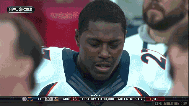 Knowshon Moreno cries, crawls during Broncos-Chiefs, is the best -  SBNation.com