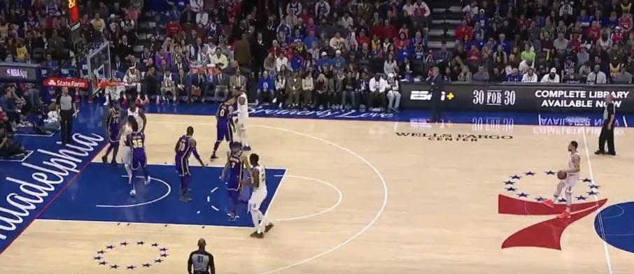 Stay away from others like Lebron guarding Ben Simmons : r/lakers