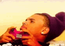 Image result for chris brown playstation gif