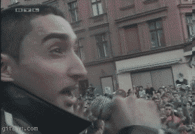 Guy gets a beer bottle to the face : r/gifs