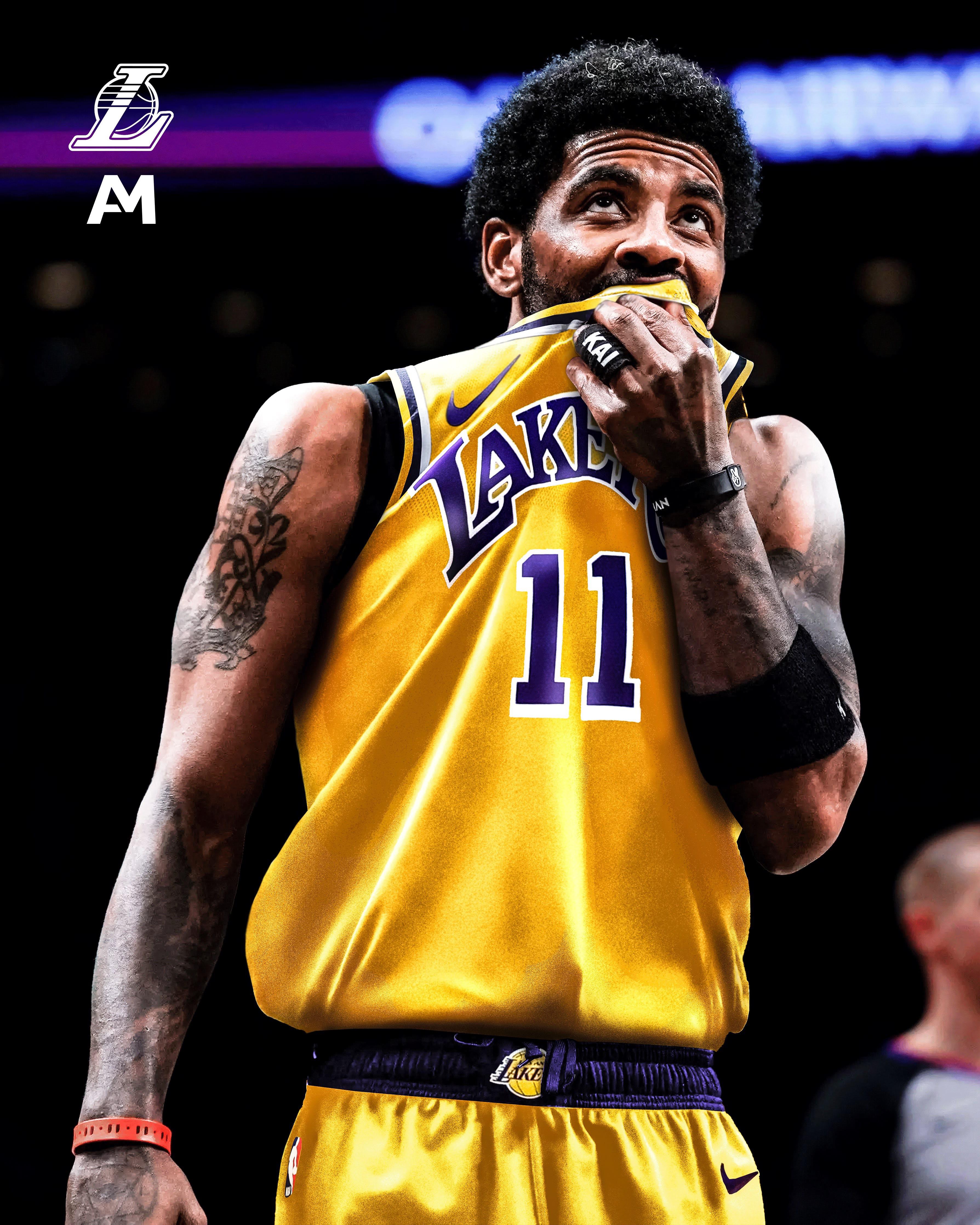 I edited Kyrie into a Lakers uniform : r/lakers