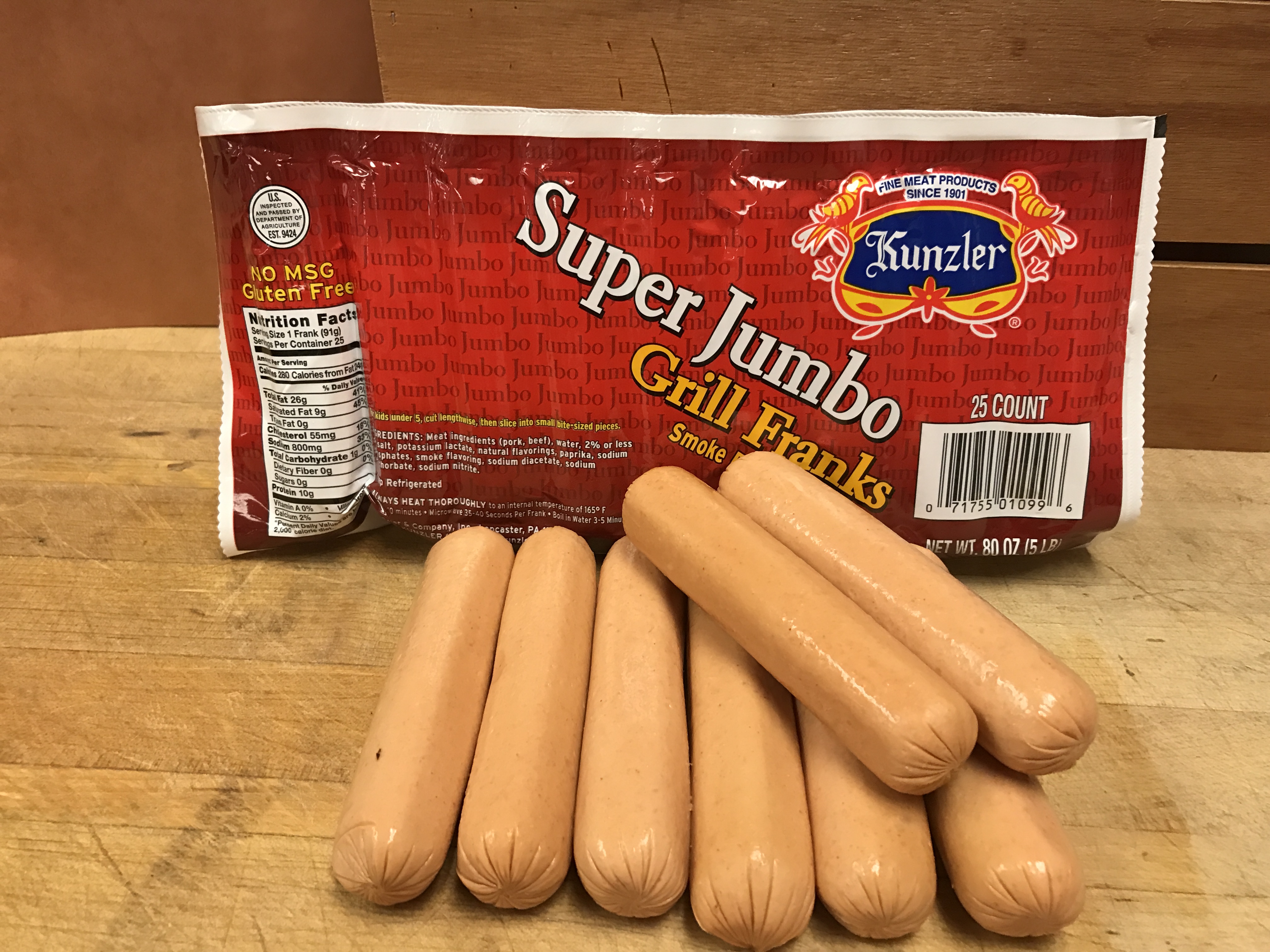 5lb Hot Dogs / Franks - Hummers Meats