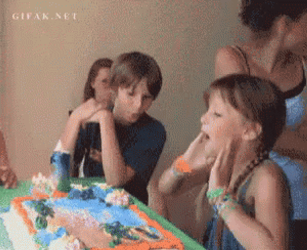 Epic Birthday Party Cake Face Smash GIF | GIFDB.com