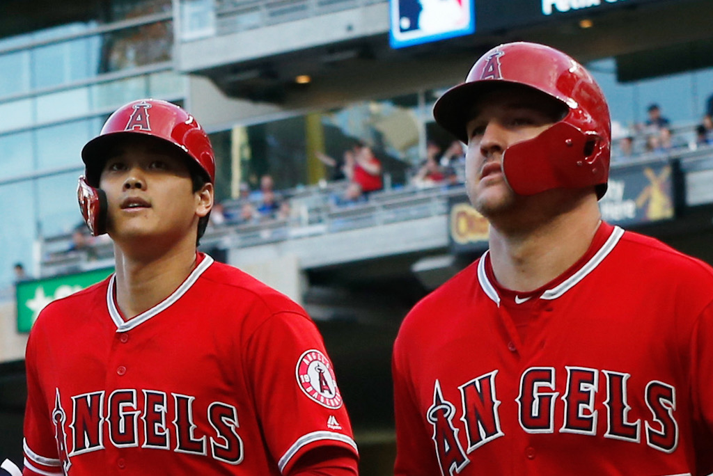 Shohei Ohtani and Mike Trout