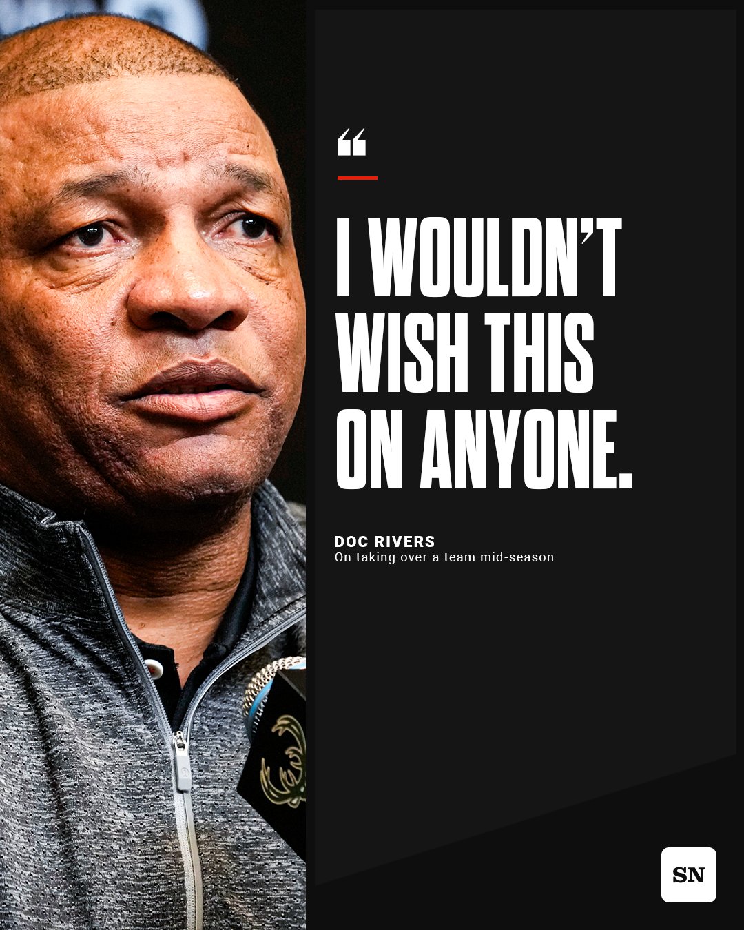 The Sporting News on X: Doc Rivers says it's going to be a challenge  taking over the Bucks mid-season 👀 https://t.co/WCJgkeK4ge / X