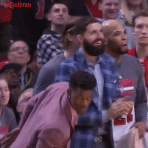 jimmy butler laughing GIF by NBA