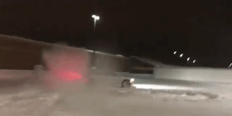 This Charger Hellcat drifting through a foot of snow will make your day