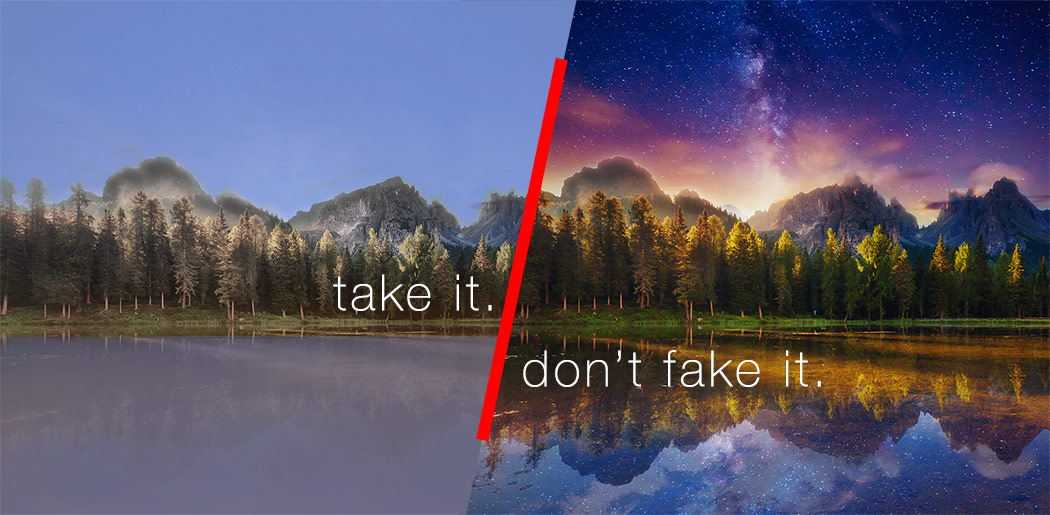 take-it-dont-fake-it-milky-way-superimposed-trees-reflections-photoshop-creative-blending-not-photography-bad-art-cheating-false-photos-sunset-stars-moon.jpg