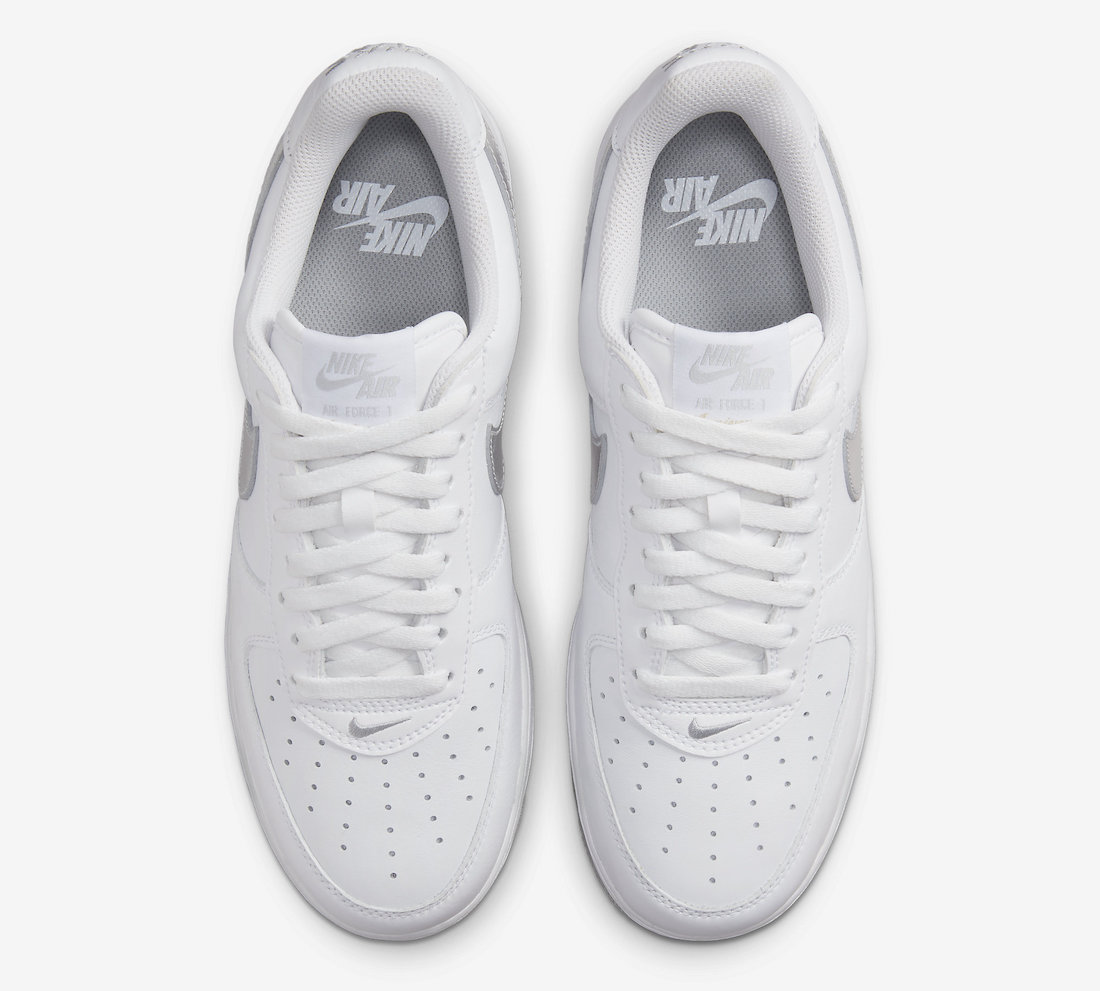 Nike Air Force 1 Low White Metallic Silver Swoosh DZ6755-100 Release Date