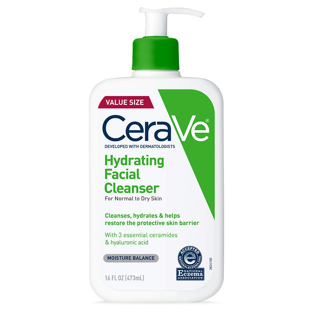Amazon.com: CeraVe Hydrating Facial Cleanser | Moisturizing Non-Foaming Face  Wash with Hyaluronic Acid, Ceramides and Glycerin | 16 Fluid Ounce : Beauty  & Personal Care