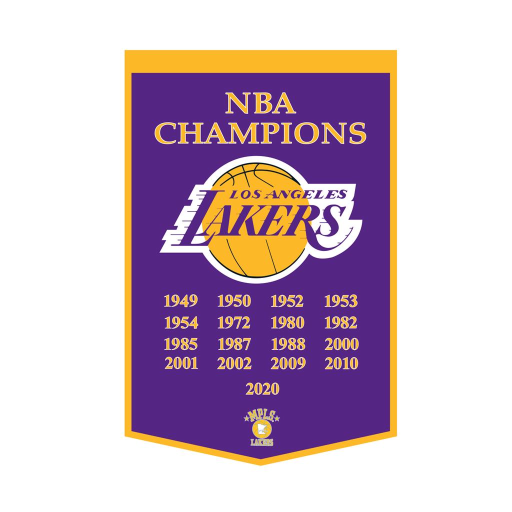 Los Angeles Lakers NBA Championship Dynasty Banner | Dynasty Sports &  Framing