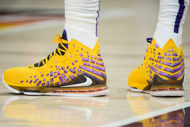 detail-view-of-lebron-james-of-the-los-angeles-lakers-nike-shoes-a-picture-id1186534676