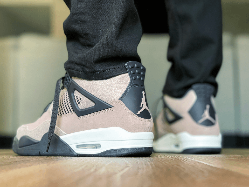 r/Sneakers - Air Jordan Retro 4 'Taupe Haze' On Feet w/ Blue + Black Jeans & Other Model Comparison