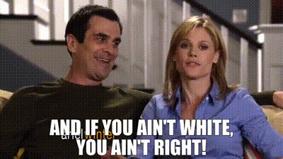 YARN | And if you ain't White, you ain't right! | Modern Family (2009) -  S02E08 Manny Get Your Gun | Video gifs by quotes | 18538560 | 紗